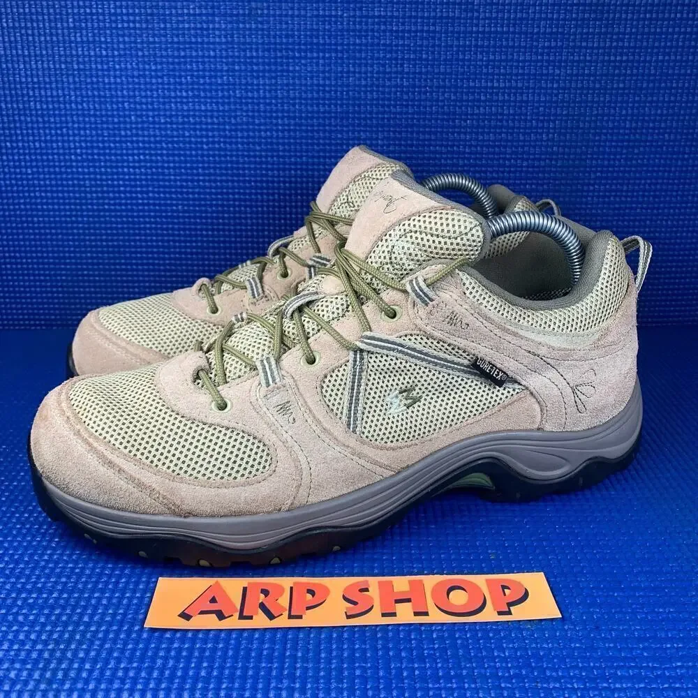 🔴 GARMONT AMICA G-TEX VIBRAM Women`s Size 10 Beige Olive Green Hiking Boots